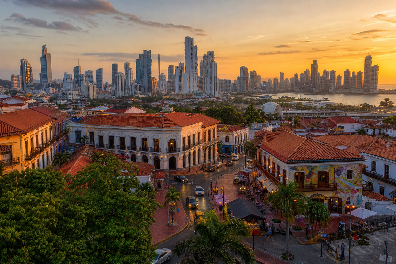 Panama City Skyline at Dusk